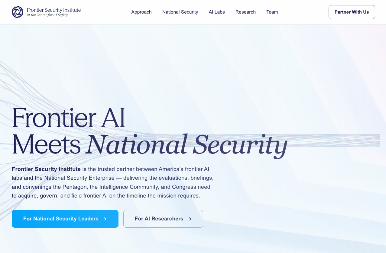 Frontier Security Institute — public website